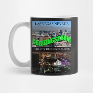 Las Vegas greeting card A Mug